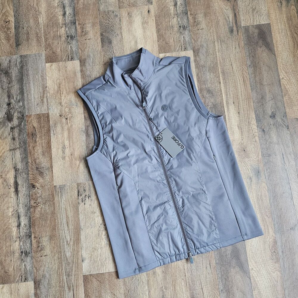 NWT G/FORE Stretch Tech Interlock Performer Golf Vest Men's Small Charcoal Gray